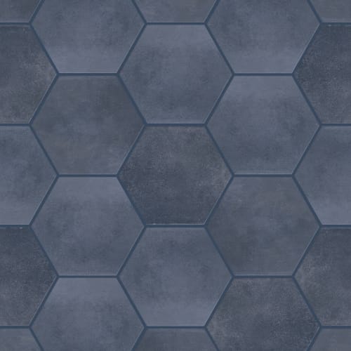 HALFTONE ESAGONA GLOSS in Navy Sea Tile