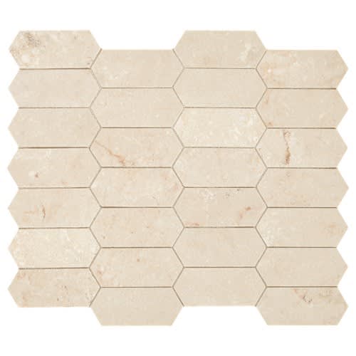 Marble Collection in Latte Elongated Hex Natural Stone