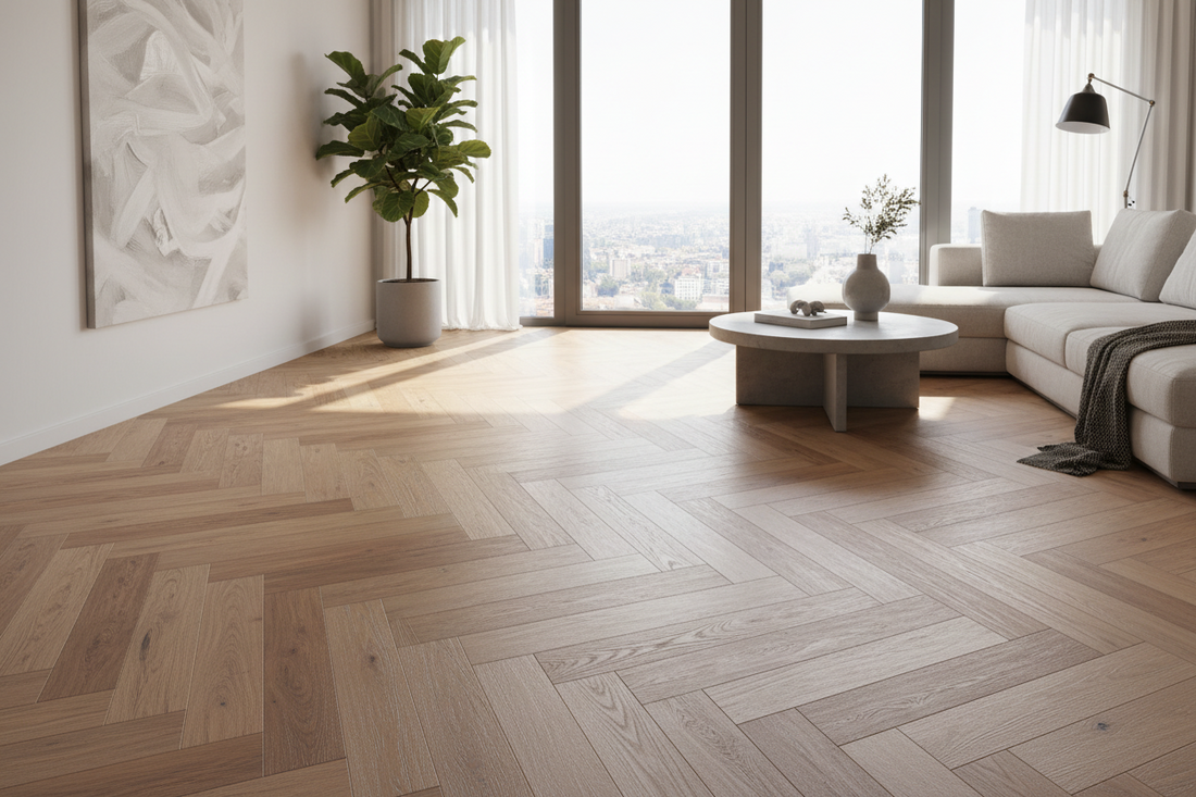 Elevate Your Space with Herringbone vinyl plank flooring from Choice Floors