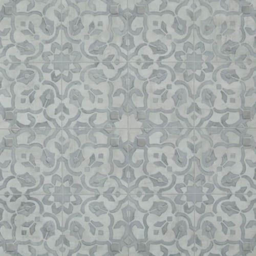 Filigree in Pewter - Silver Vinyl Sheet Goods