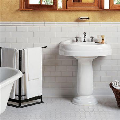 Octagon & Dot in Matte White With 01 White Matte Dot 2x2 Tile