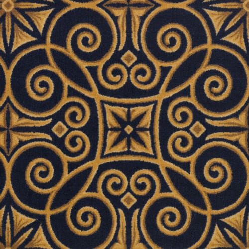Antique Scroll - 26 in Navy Carpet
