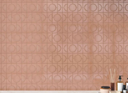 Cursive in Rose Gold Mosaic 6"x6" 4-Corner Tile