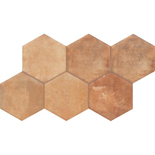 Cotto Revival in Rust Hexagon Tile