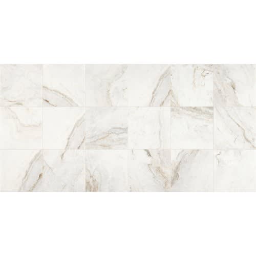 Marble Collection in Daphne White 12x24 Polished Natural Stone