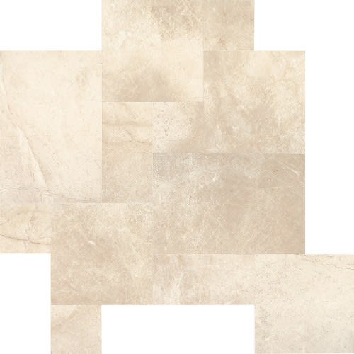 Marble Collection in Phaedra Cream Versailles Pattern 8x16 Natural Stone