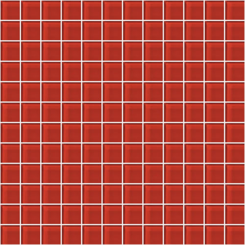 Glass Blox in Dazzle Red 1"x1"