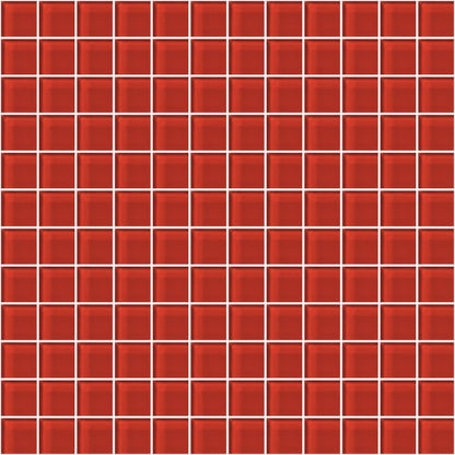 Glass Blox in Dazzle Red 1"x1"
