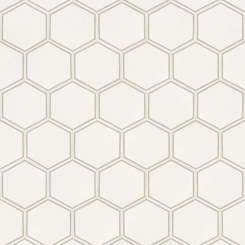 Hexx in Charm - Gold Vinyl Sheet Goods