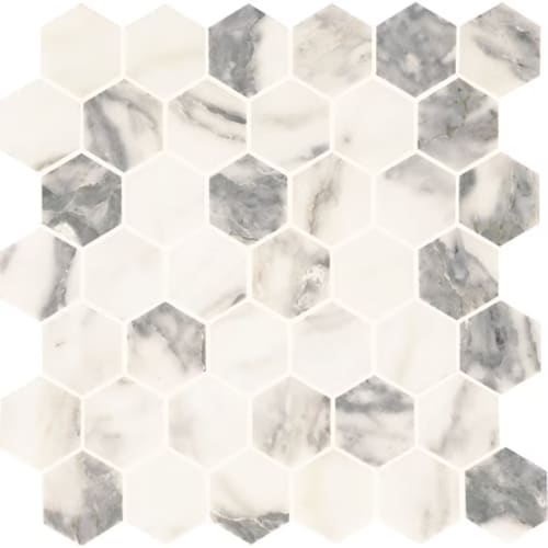 Eclessia Marble in Arabescato Argento Hexagon Natural Stone