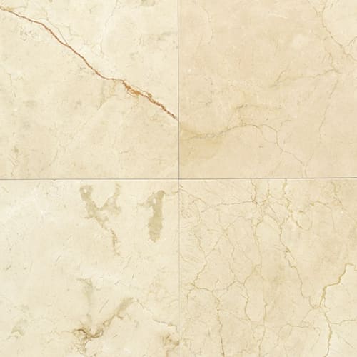 Marble in Crema Marfil Cl-12x12x.375-Polished Natural Stone