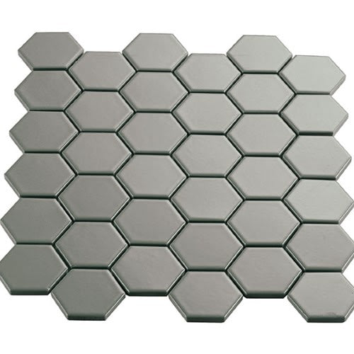 Multiplier in Grey Hexagon Mosaic 2"x2" Matte