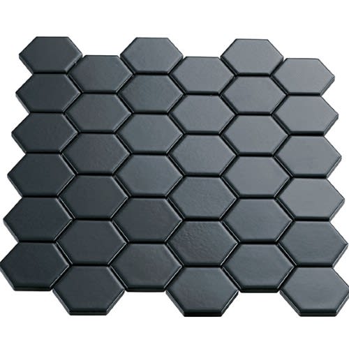 Multiplier in Dark Grey Hexagon Mosaic 2"x2" Matte