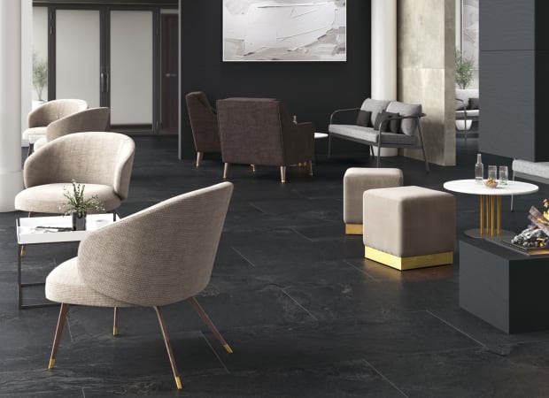 Owen Stone in Teddy 24"x24" Leather Tile