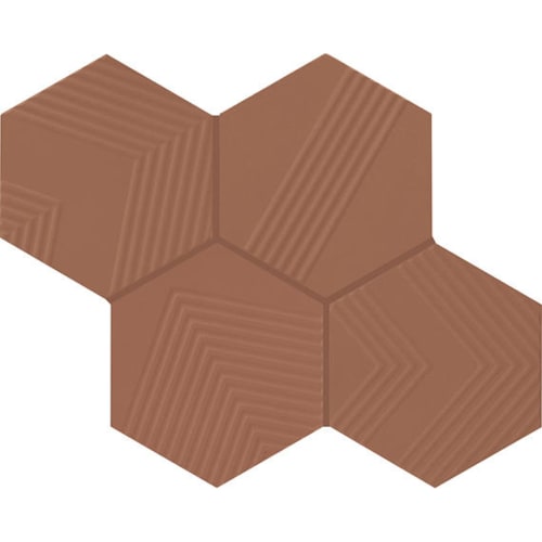 Rhyme and Reason in Warm Terracotta Hexagon Tile