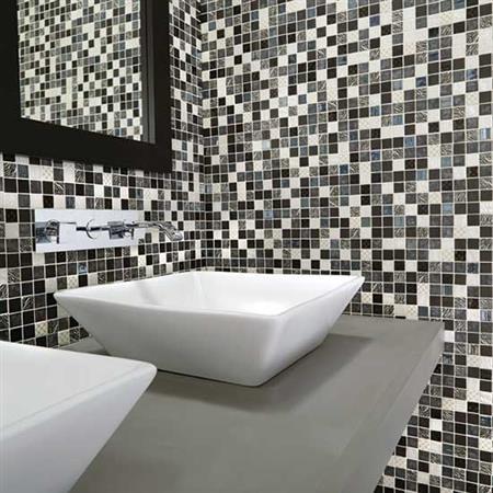 Uptown Glass in Frost Moka Glass Tile