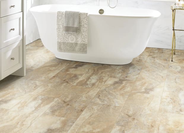 Uplifting Tile in Clay Luxury Vinyl