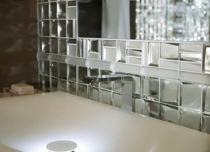 Sideview Glass in Silver 1"x6" Matte Glass Tile