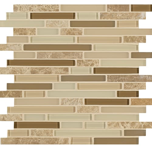 Ebb and Flow in Rocks And Minerals Linear Mix Glass Tile