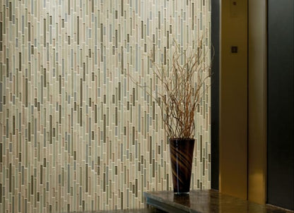 Ebb and Flow in Flora And Fauna Linear Mix Glass Tile