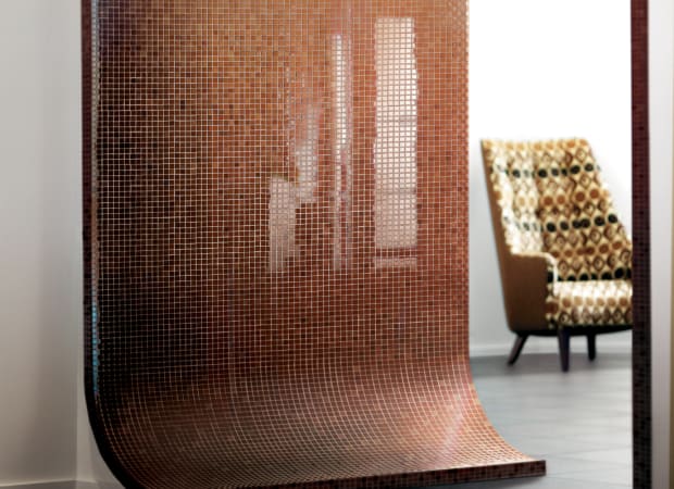 Glass Blox in Champagne 1"x1" Glass Tile